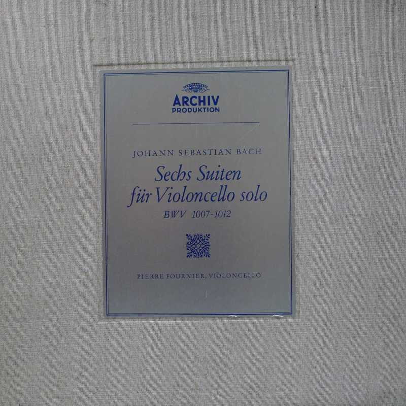 Johann Sebastian Bach - Sechs Suiten Für Violoncello Solo (BWV 1007-1012), Pierre Fournier  , 3LP BOX Germany, Archiv Produktion, płyta winylowa