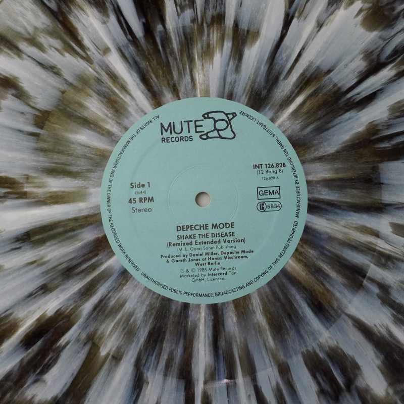Depeche Mode -  Shake The Disease (Remixed Extended Version) , 12" 45rpm single 1985, Germany , Mute , splatter vinyl