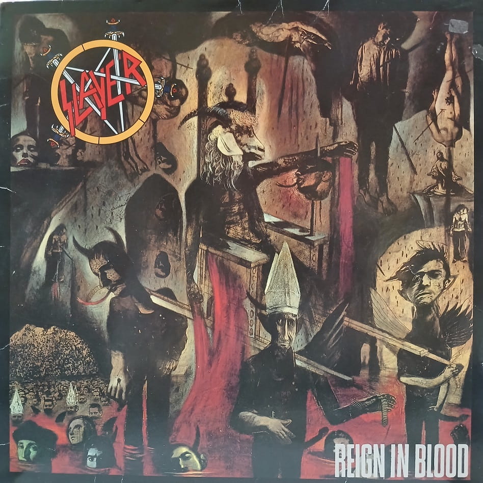 Slayer, Reign In Blood LP 1986 EU insert