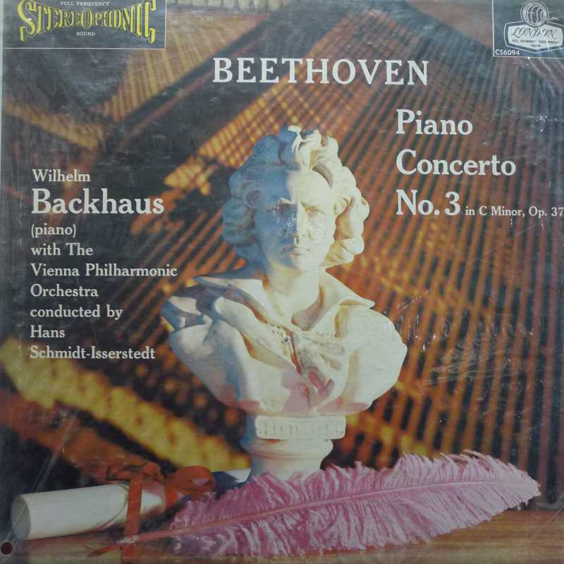 Ludwig van Beethoven - Piano Concerto No. 3, Wilhelm Backhaus,  Hans Schmidt-Isserstedt,  Wiener Philharmoniker,  LP 1960 US, London , rare
