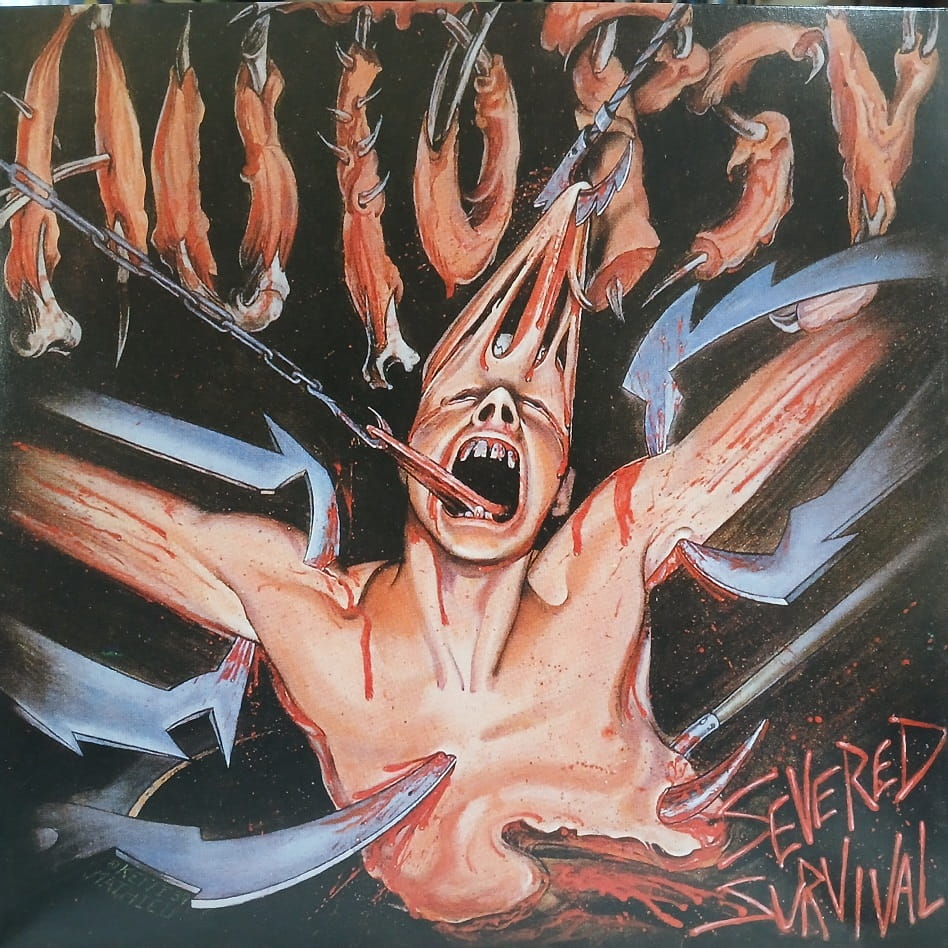 Autopsy, Severed Survival LP UK 2017, insert, metal, płyta winylowa