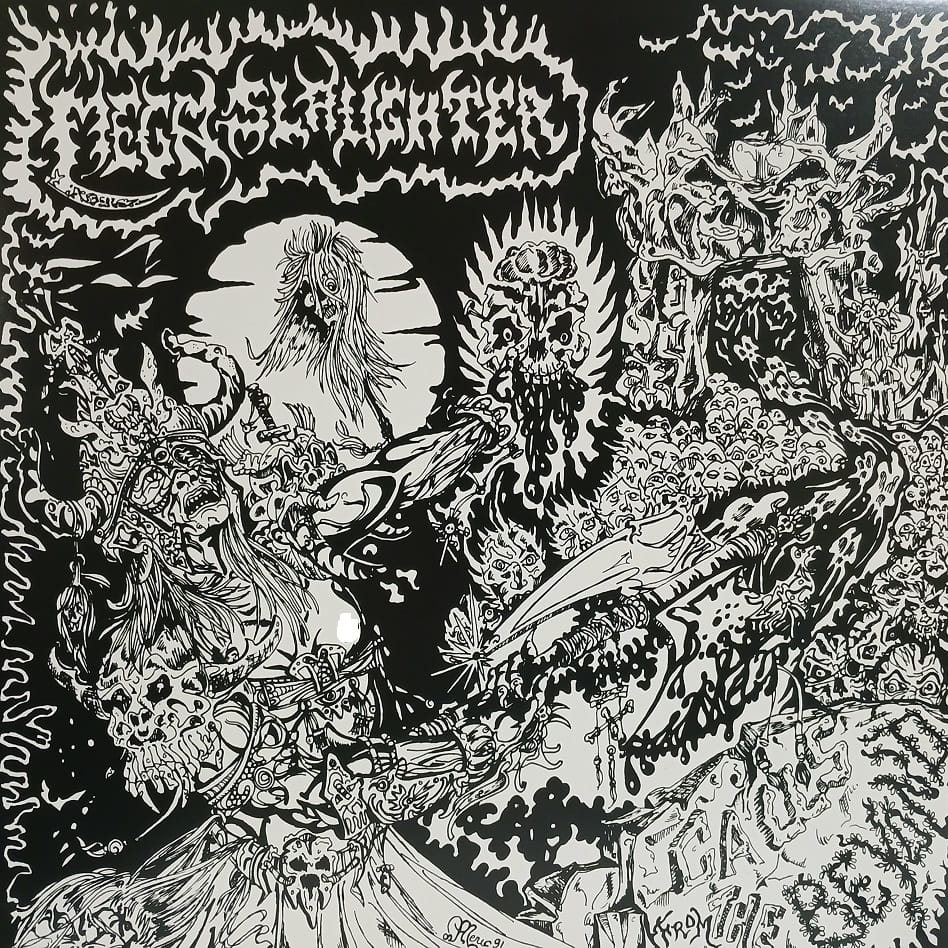 Megaslaughter, Calls From The Beyond LP 2014 White, insert, metal, płyta winylowa