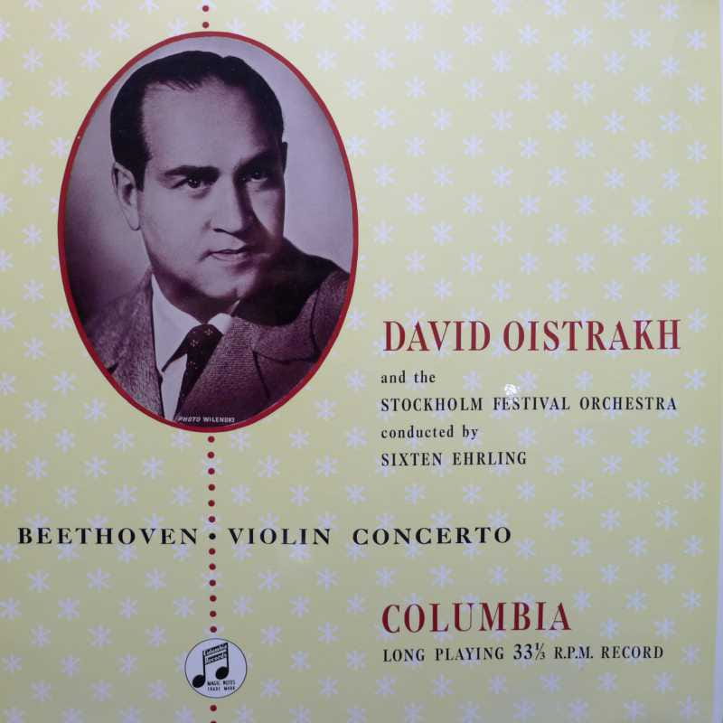 Beethoven Violin Concerto, David Oistrach, LP 1954 mono UK, Columbia, płyta winylowa