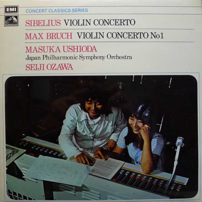 Sibelius, Bruch, Violin Concerto, Masuka Ushioda, Seji Ozawa, LP 1972 UK, EMI/His Masters Voice, płyta winylowa