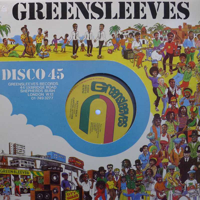 Capital Letters, Smoking My Ganja, 12" 45 rpm 1978 UK, Greensleeves Records, płyta winylowa