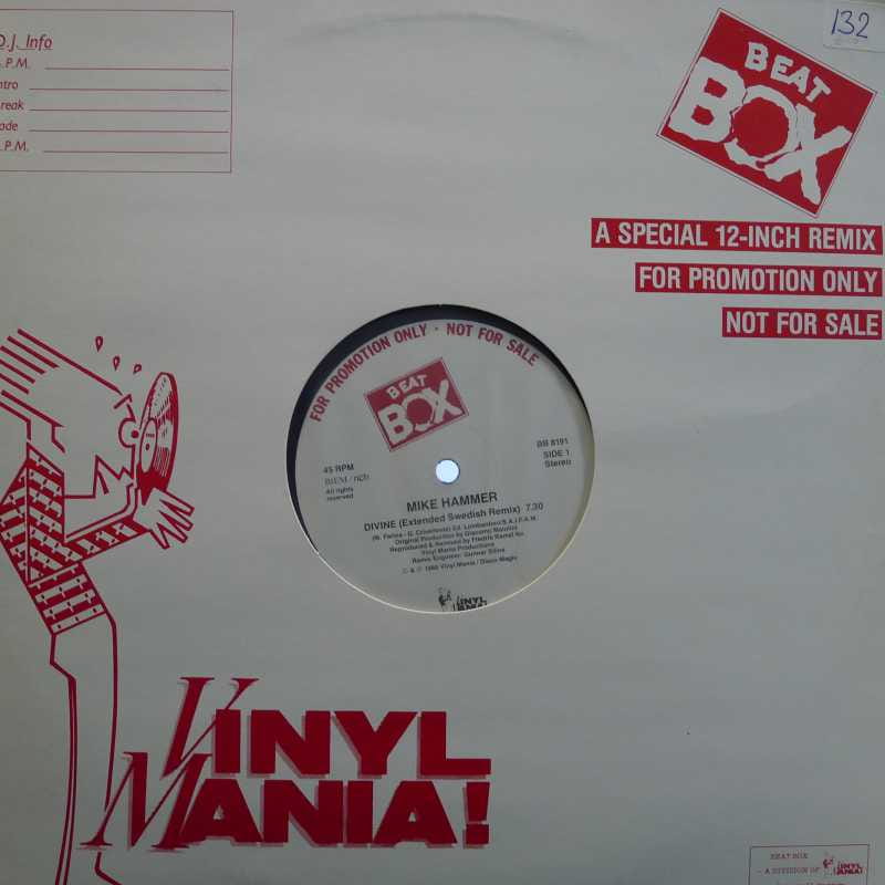 Mike Hammer, Divine (Swedish Remix), 12" 45rpm 1988 Sweden, Beat Box, płyta winylowa, italo disco