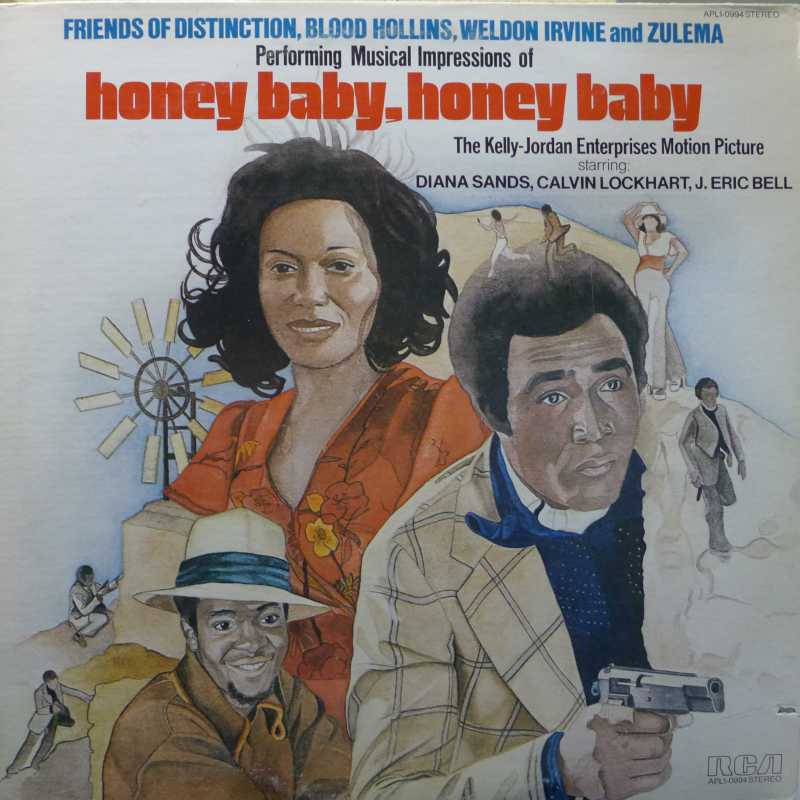 Michael Tschudin, The Friends Of Distinction, Everett 'Blood' Hollins,  Weldon Irvine and Zulema, Honey Baby, Honey Baby, Blaxploitation, RCA, płyta winylowa