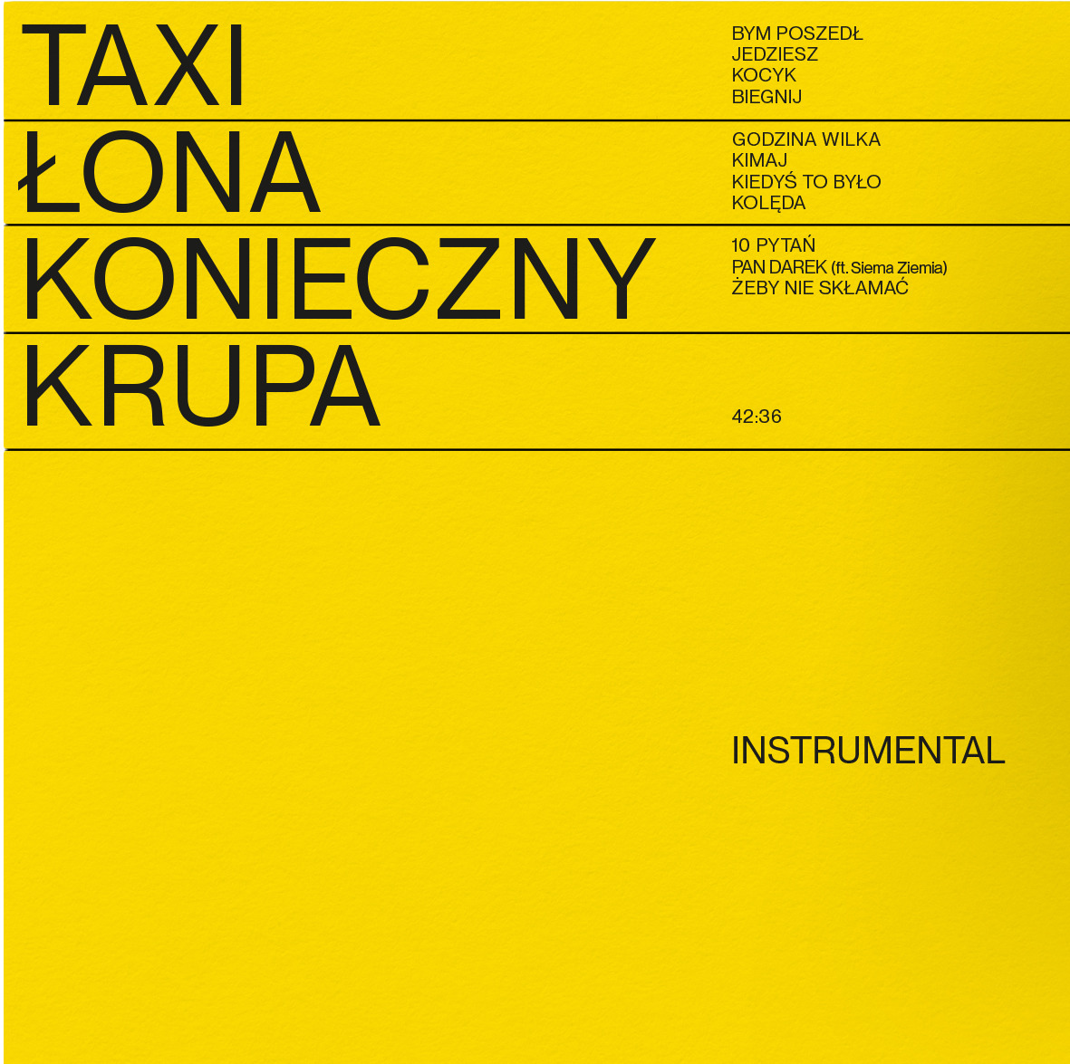 Łona & Konieczny & Krupa, Taxi (instrumental) LP