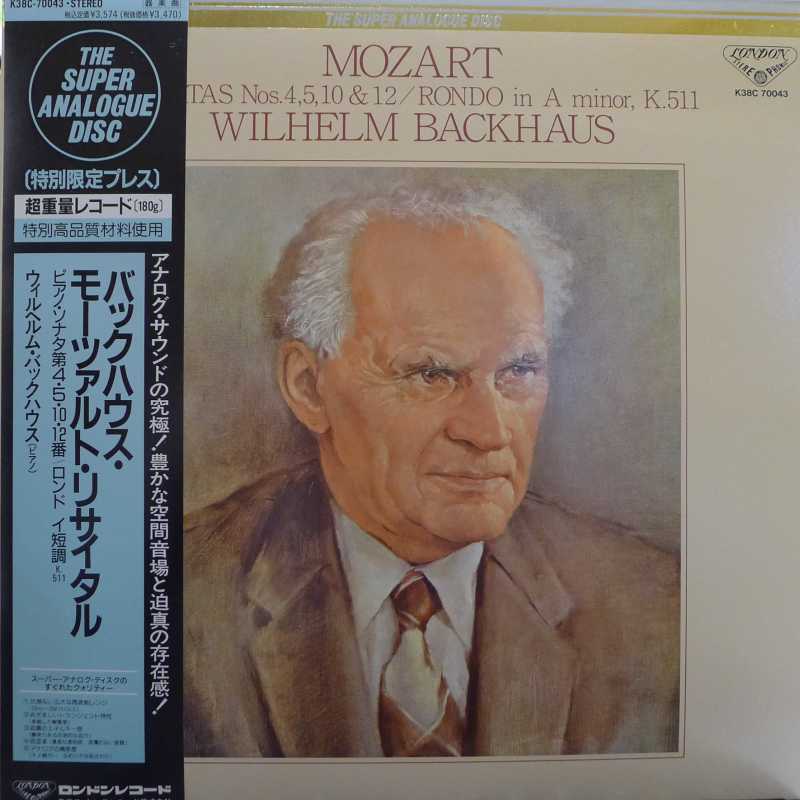 Mozart, Sonatas, Wilhelm Backhaus, LP 1987 Japan, London, The Super Analogue Disc, płyta winylowa 