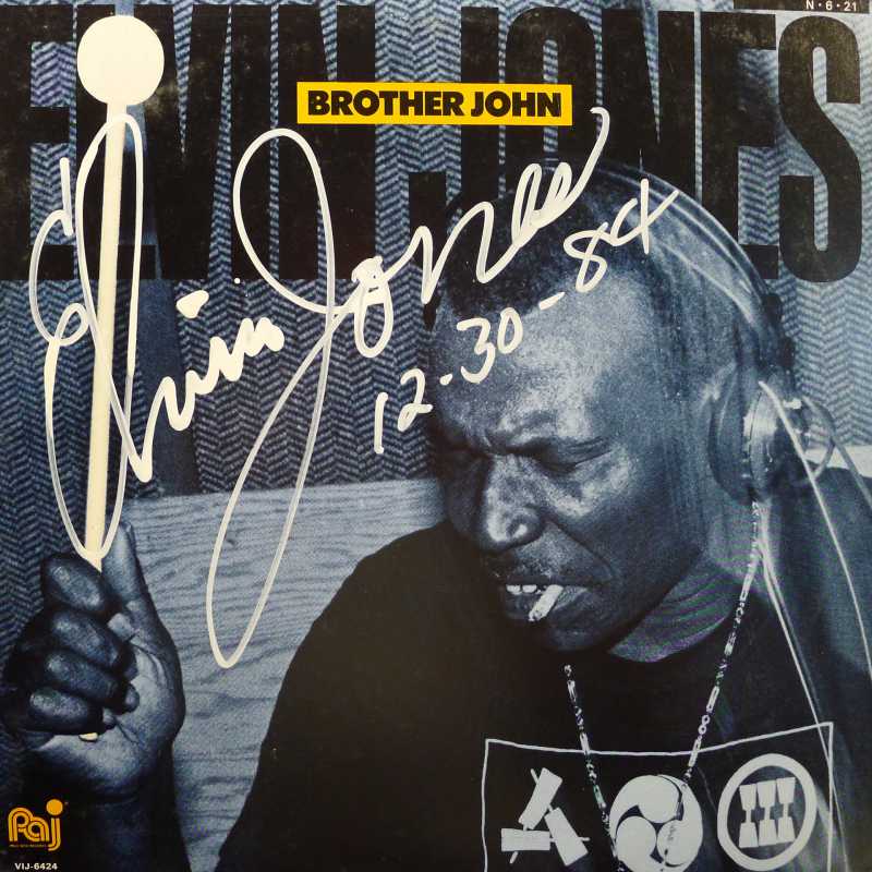 Elvin Jones, Brother John, LP 1984 Japan, Palo Alto Jazz, autograf, płyta winylowa