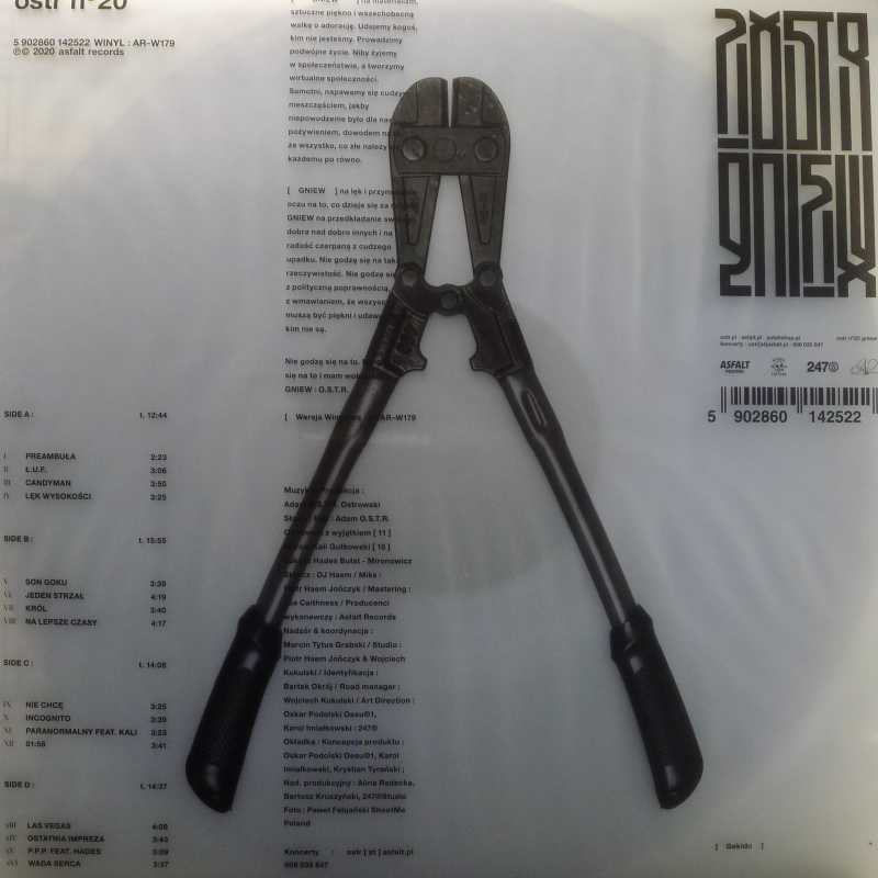 O.S.T.R., Gniew, 2LP 2020 PL, Asfalt Records, płyta winylowa