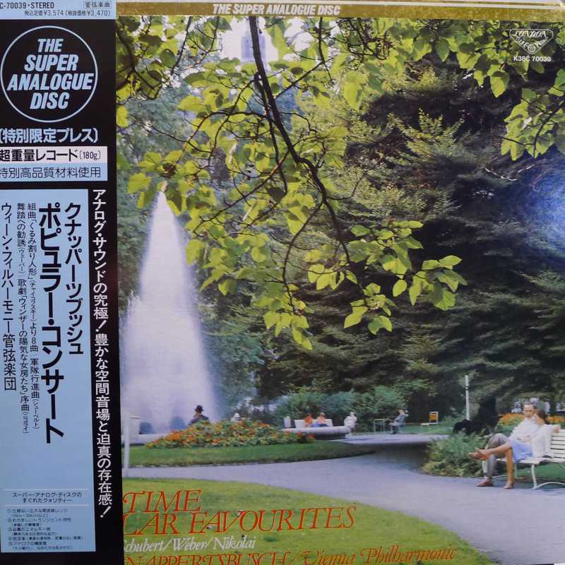 All-Time Popular Favourites /Tchaikovsky, Schubert, Weber, Nikolai/ Wiener Philharmoniker, Hans Knappertsbusch, LP 1989 Japan, London Records, The Super Analogue Disc, płyta winylowa 