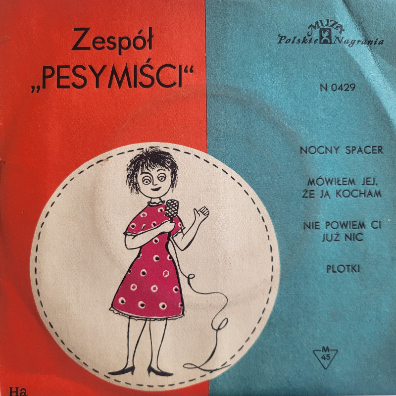 Pesymiści, Nocny Spacer 7" EP, 1966, RARE, Polskie Nagrania Muza, płyta winylowa
